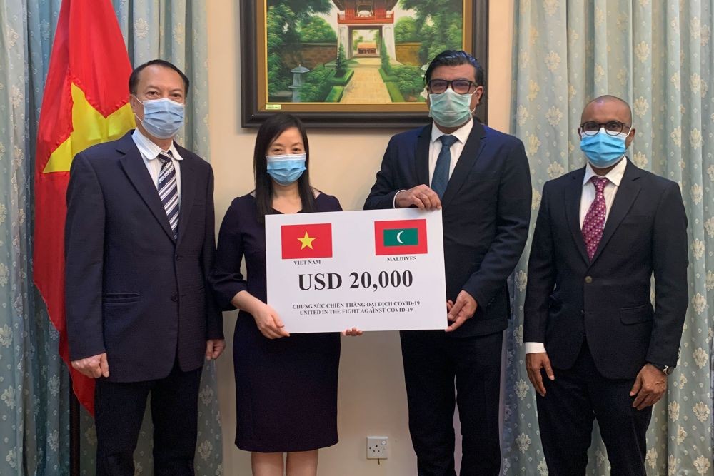 越南为马尔代夫捐赠防疫资金