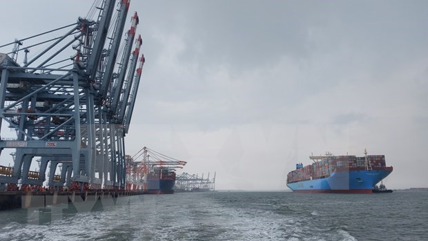  巴地头顿迎来世界超大型集装箱船
