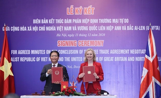 越南与英国自由贸易协定将于12月31日23时正式生效