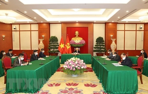 越共中央总书记阮富仲与斯里兰卡总统通电话