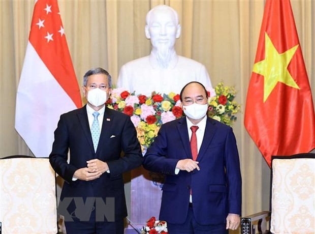 越南国家主席阮春福会见新加坡外长