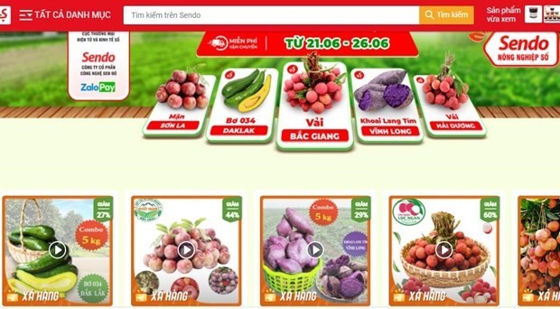 越南多省农产品走上Sendo电商平台