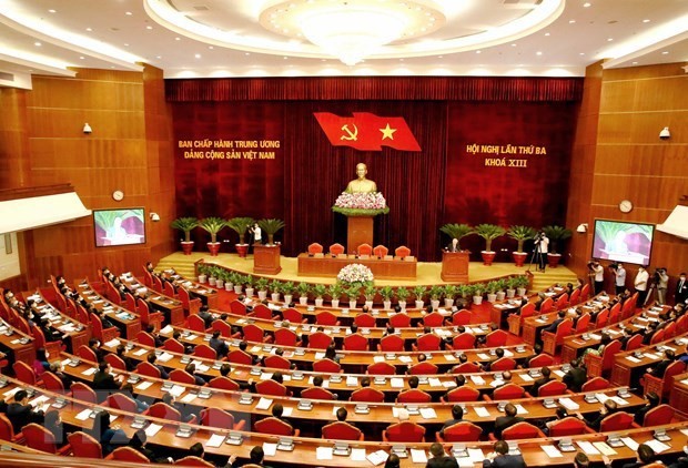 越共第十三届中央委员会第三次全体会议落下帷幕