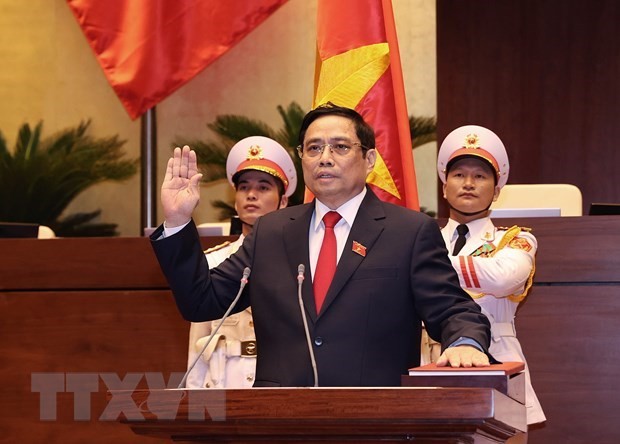 朝鲜内阁总理金德勋致电祝贺范明政当选越南政府总理