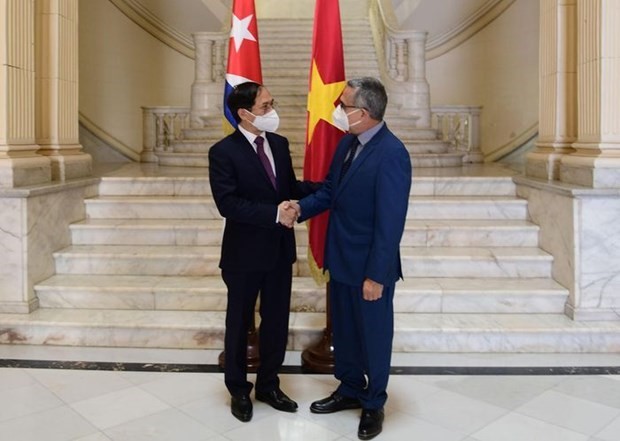 越南外交部部长裴青山会见古巴外交部代理部长冈萨雷斯