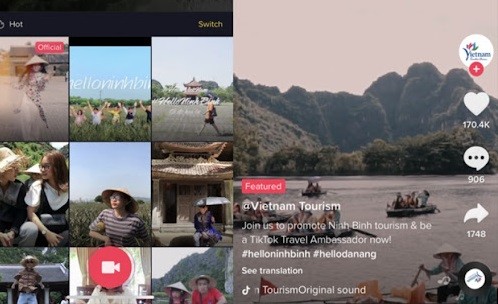 越南是TikTok旅游浏览量最高的25个国家之一