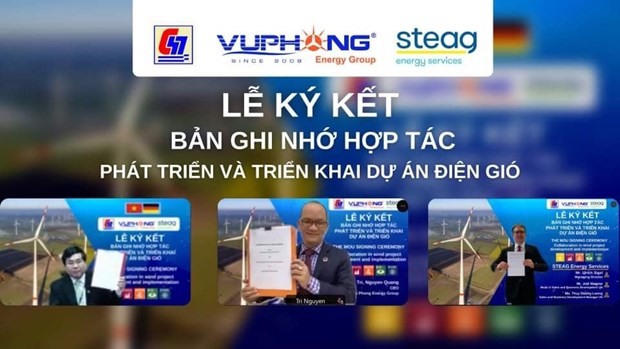 越德两国企业签署风电发展项目合作协议