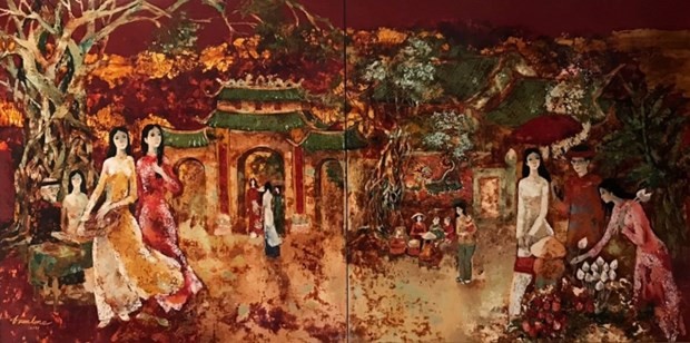 越南两位著名画家联合举行“春季”画展