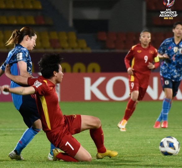 2022年亚足联印度女足亚洲杯：越南女足队输给日本女足队