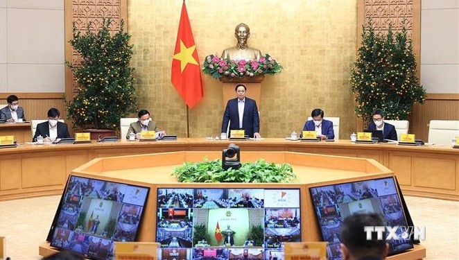 政府总理范明政就防疫工作与全国63省市主持召开视频会议