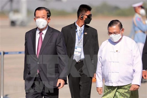 柬缅两国领导探讨国内和地区形势