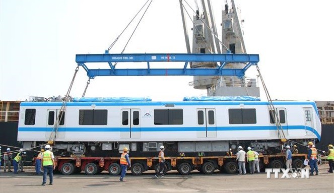 胡志明市槟城-仙泉地铁一号线项目即将完成全部17列地铁列车的进口