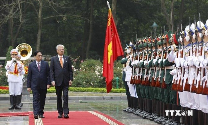 范明政主持仪式 欢迎马来西亚总理伊斯梅尔·萨布里·雅可布到访
