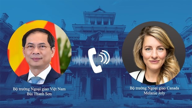 越南外交部长同加拿大外交部长通电话