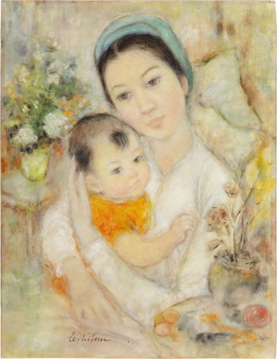 黎氏榴的“母亲和孩子”画作价值达到52.92万欧元