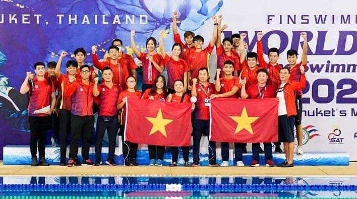 越南蹼泳队排名2022年蹼泳世界杯泰国站第一名