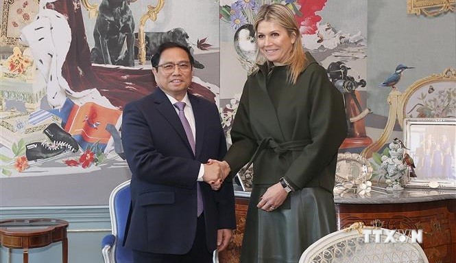 越南政府总理范明政会见荷兰王后马克西马