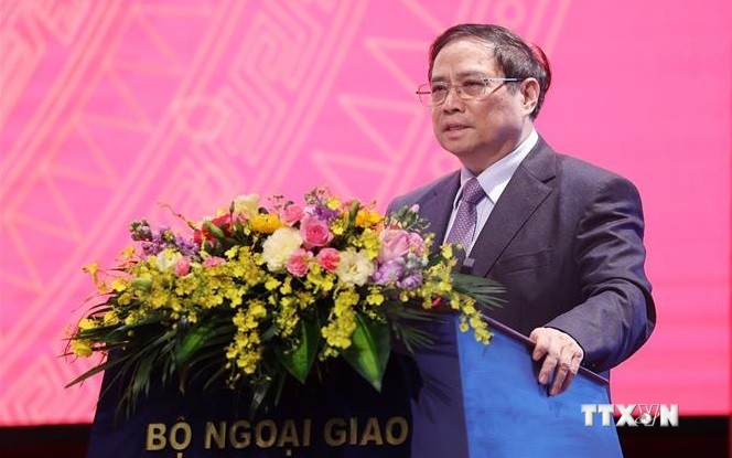 越南政府总理范明政出席外交部门工作总结会议