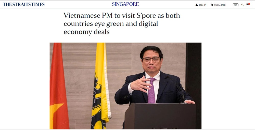  新加坡海峡时报：范明政访新有助于两国开辟新的合作领域