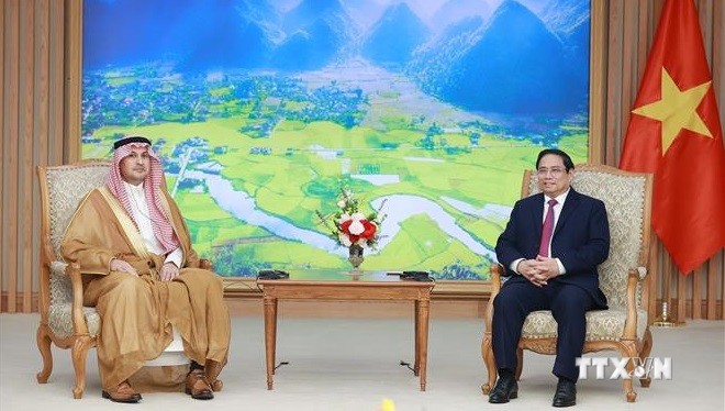 越南政府总理范明政会见沙特阿拉伯驻越大使