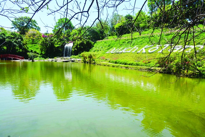 Khu du lịch sinh thái văn hóa cộng đồng Ko Tam ở phường Tân Hòa, thành phố Buôn Ma Thuột (Đắk Lắk) được nhiều du khách ví như “Bức tranh Tây Nguyên hoàn mỹ”. Ảnh: Hoài Thu