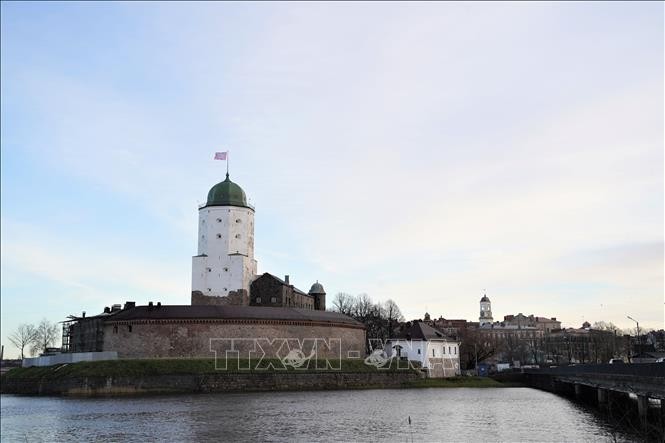 Pháo đài Vyborg xây dựng trên một hòn đảo nhỏ ở Vịnh Phần Lan cuối thế kỷ 13. Ảnh: TTXVN tại LB Nga