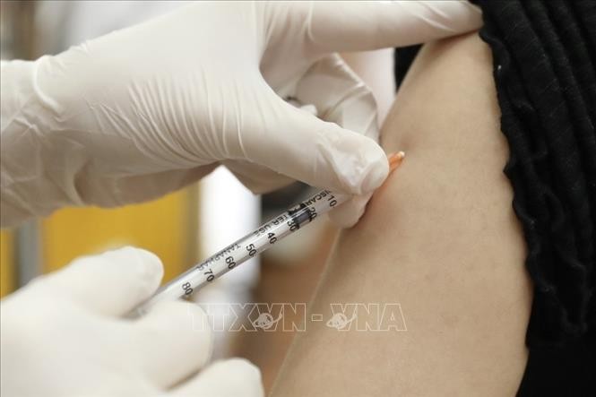 Bộ Y tế chính thức phê duyệt tiêm vaccine Pfizer liều 0,2 ml cho trẻ từ 5 đến dưới 12 tuổi. Ảnh: Minh Quyết - TTXVN