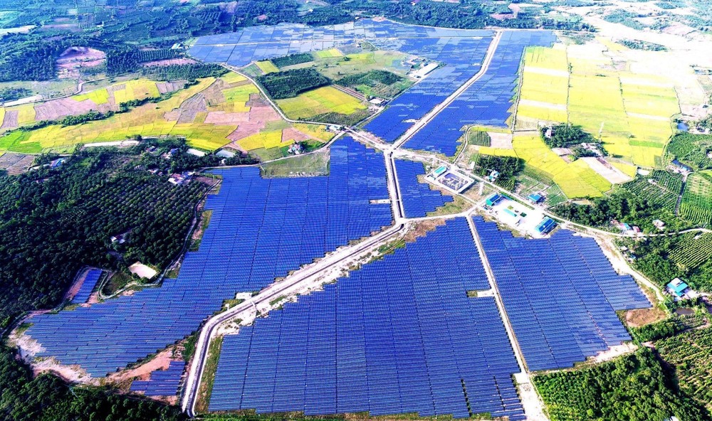 Dự án điện mặt trời Cư Jút bị xác định đã xây dựng trên đất trồng lúa và đất trồng cây lâu năm. Ảnh: TTXVN phát