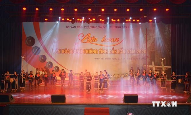 Lầu đầu tiên diễn ra Liên hoan văn hóa cồng chiêng tỉnh Đắk Lắk