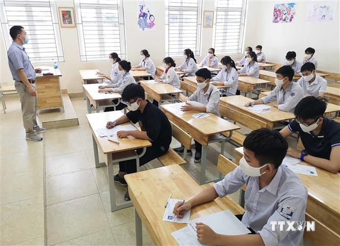 Kỳ thi tuyển sinh vào lớp 10 tại Hà Nội: Công tác phòng, chống dịch được thực hiện nghiêm túc ngay từ buổi thi đầu tiên