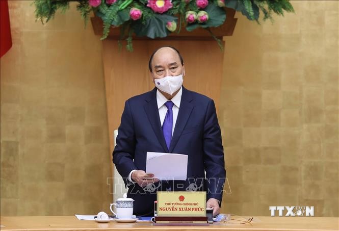 Thủ tướng Nguyễn Xuân Phúc phát biểu chỉ đạo. Ảnh: Thống Nhất – TTXVN