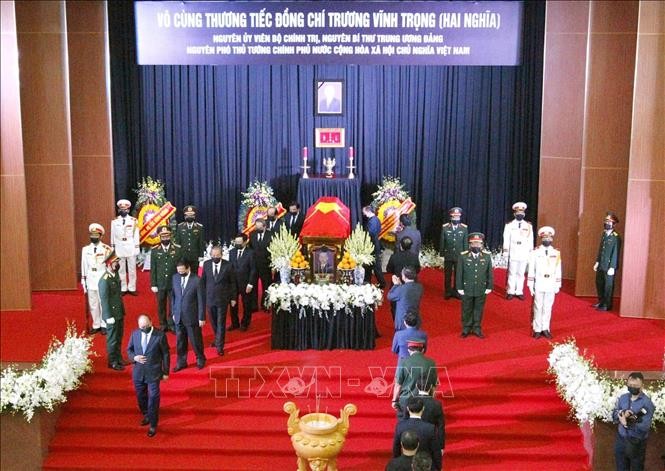 Tổ chức trọng thể Lễ viếng nguyên Phó Thủ tướng Chính phủ Trương Vĩnh Trọng