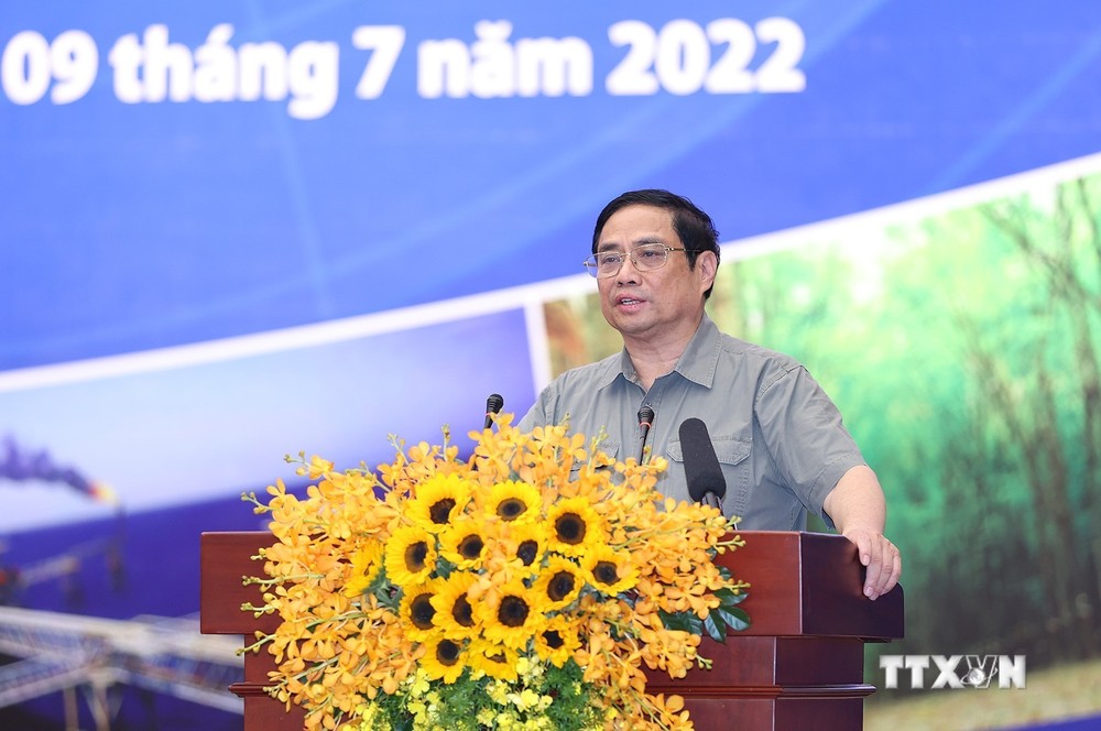 Thủ tướng Phạm Minh Chính phát biểu định hướng Hội nghị. Ảnh: Dương Giang-TTXVN