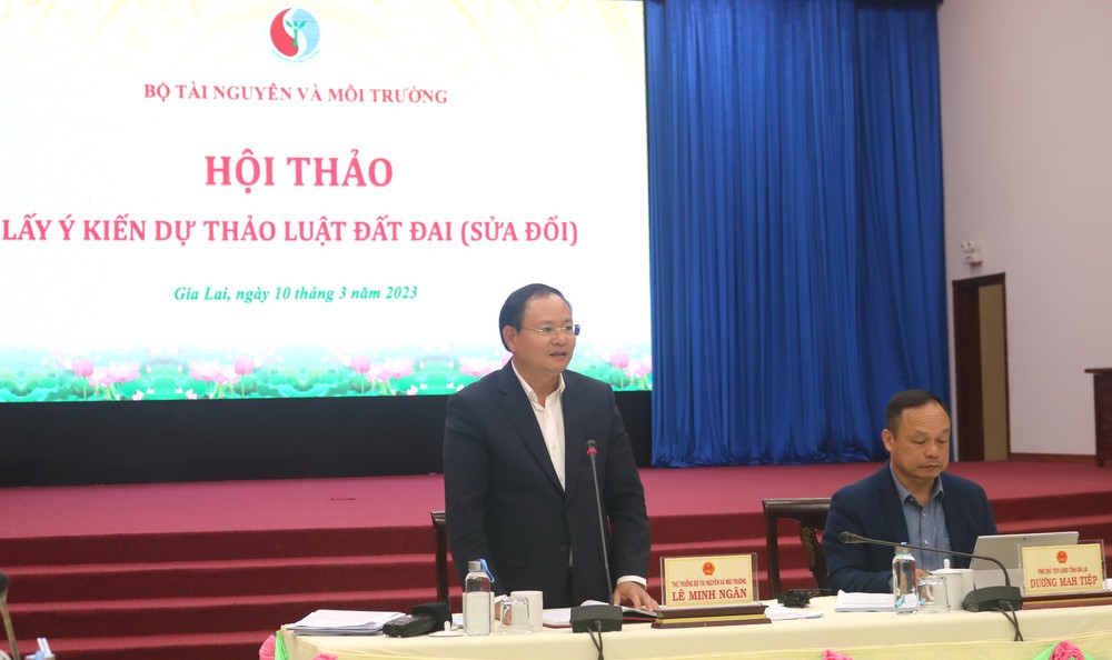 Thứ trưởng Bộ TN&MT Lê Minh Ngân phát biểu chỉ đạo tại Hội thảo. Ảnh: monre.gov.vn