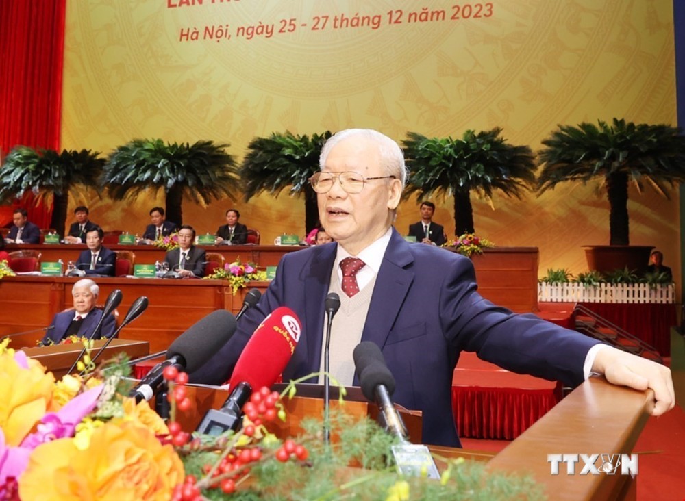 Tổng Bí thư Nguyễn Phú Trọng phát biểu chỉ đạo đại hội. Ảnh: Trí Dũng –TTXVN