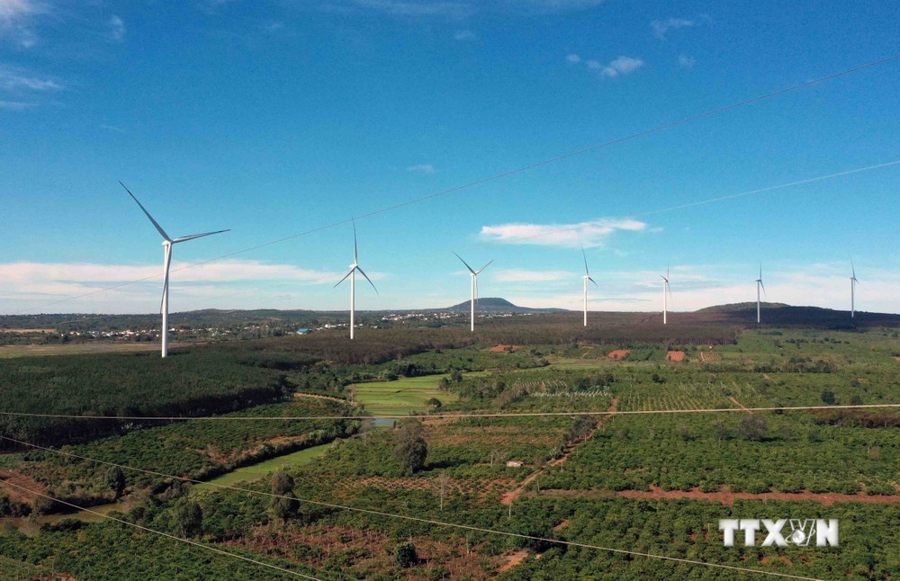 Nhà máy Điện gió Ia Pết - Đak Đoa 1 và Nhà máy Điện gió Ia Pết - Đak Đoa 2 là những dự án điện gió đầu tiên đi vào hoạt động, góp phần khai thác hiệu quả năng lượng gió và phù hợp với chiến lược phát triển năng lượng tái tạo của tỉnh Gia Lai. Ảnh: Vũ Sinh