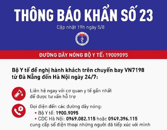 Dịch COVID-19: Bộ Y tế ra thông báo khẩn số 23