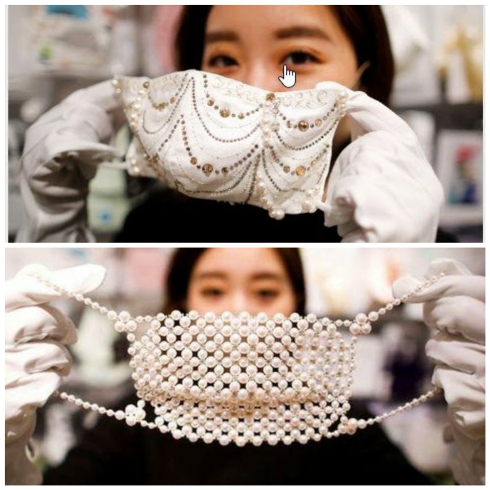 Nhật Bản tung ra thị trường khẩu trang kim cương và ngọc trai