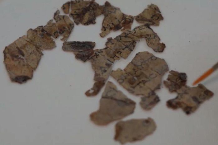 Israel vừa phát hiện các mảnh vụn của một cuốn Kinh thánh có niên đại khoảng 2.000 năm. Ảnh: straitstimes.com