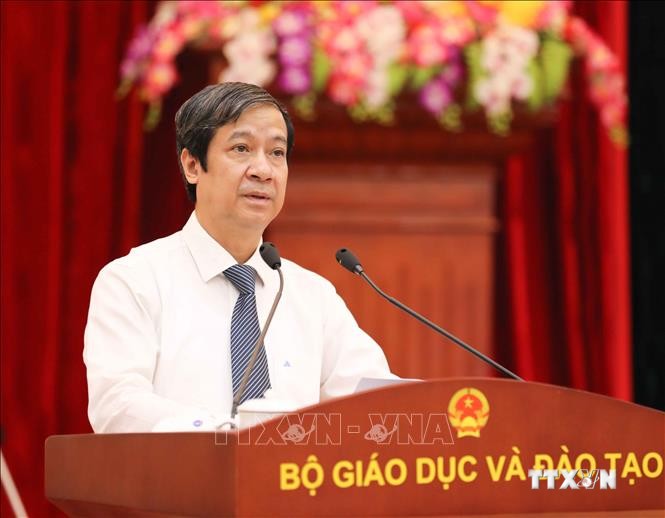 Bộ trưởng Bộ Giáo dục và Đào tạo Nguyễn Kim Sơn được bổ nhiệm giữ chức Chủ tịch Hội đồng Giáo sư nhà nước. Ảnh: Thanh Tùng - TTXVN