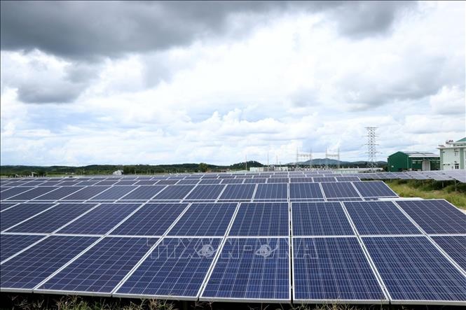 Nhà máy điện mặt trời Cư Jút tại tỉnh Đắk Nông. Ảnh: Ngọc Minh - TTXVN