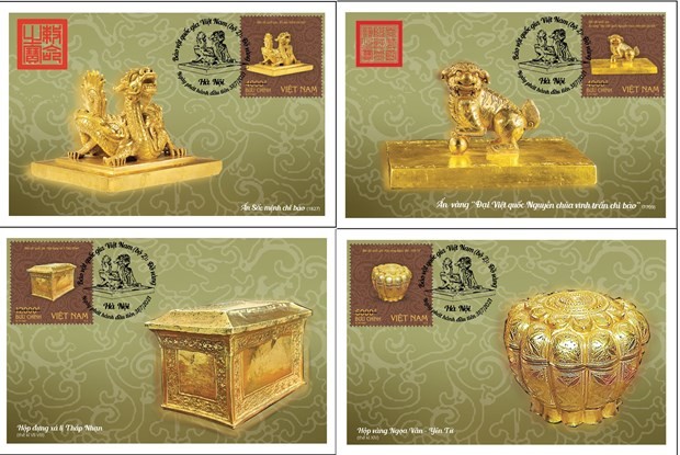"Đồ vàng" trong bộ tem Bảo vật quốc gia Việt Nam
