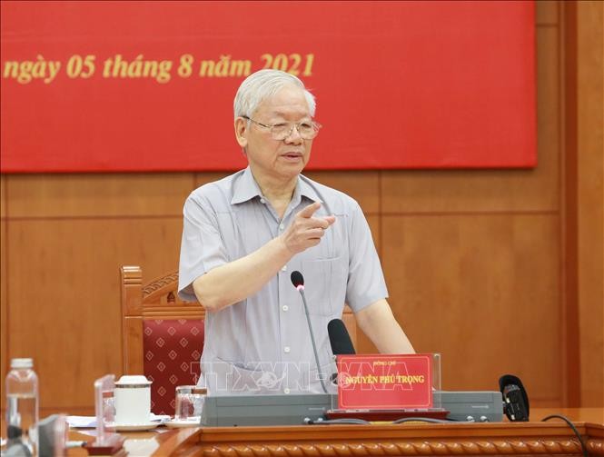 Tổng Bí thư Nguyễn Phú Trọng, Trưởng Ban Chỉ đạo Trung ương về phòng, chống tham nhũng. Ảnh: Phương Hoa - TTXVN
