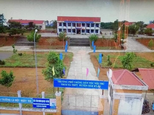 Trường PTDT nội trú huyện Đắk Rlấp, Đắk Nông. Nguồn: VOV