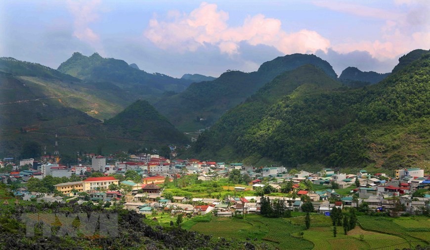 Thị trấn Đồng Văn, huyện Mèo Vạc, Hà Giang. Ảnh: Thành Đạt - TTXVN