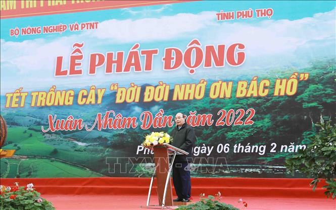 Chủ tịch nước Nguyễn Xuân Phúc: Hãy đóng góp cụ thể, thiết thực thực hiện Chương trình trồng một tỷ cây xanh