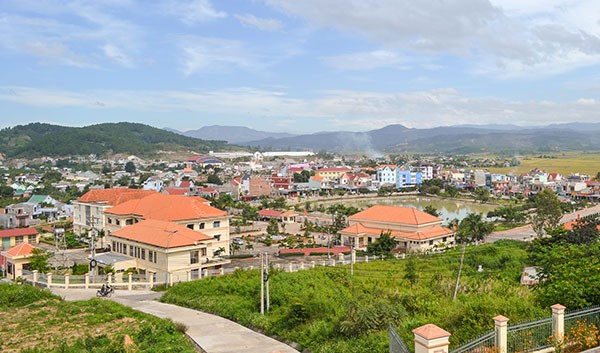 Một góc thị trấn Đinh Văn, huyện Lâm Hà, tỉnh Lâm Đồng. Ảnh: baolamdong.vn