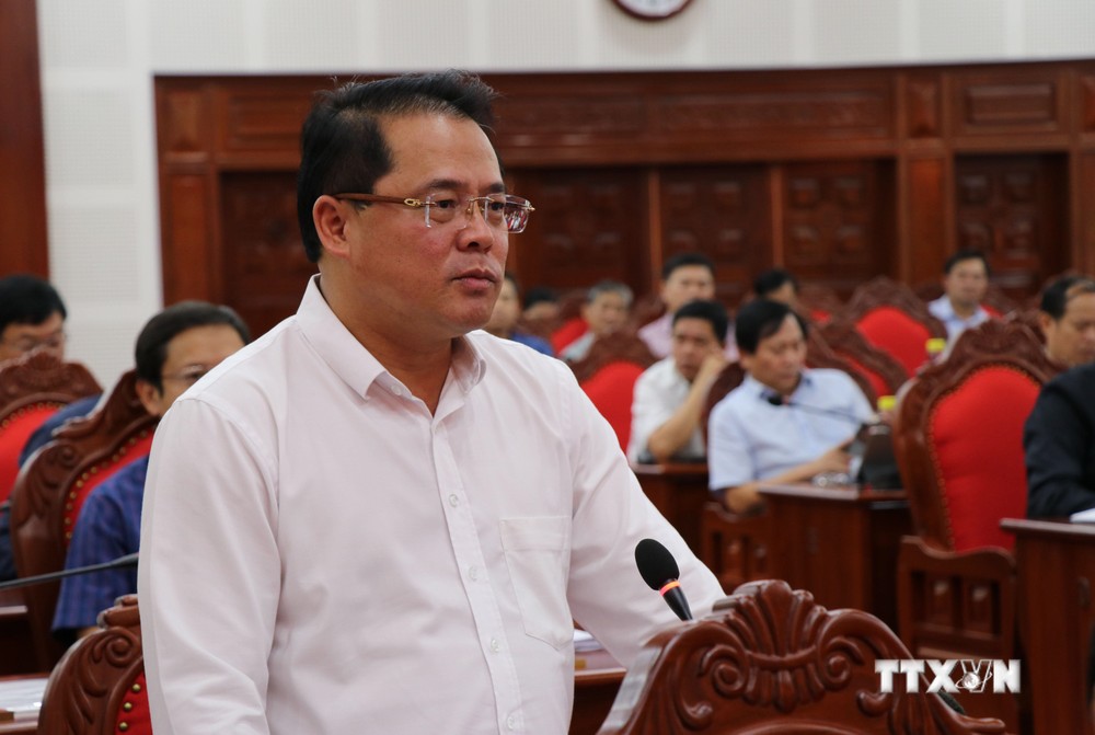 Ông Hồ Phước Thành, Phó Chủ tịch UBND tỉnh Gia Lai phát biểu tại Hội nghị. Ảnh: Hồng Điệp - TTXVN