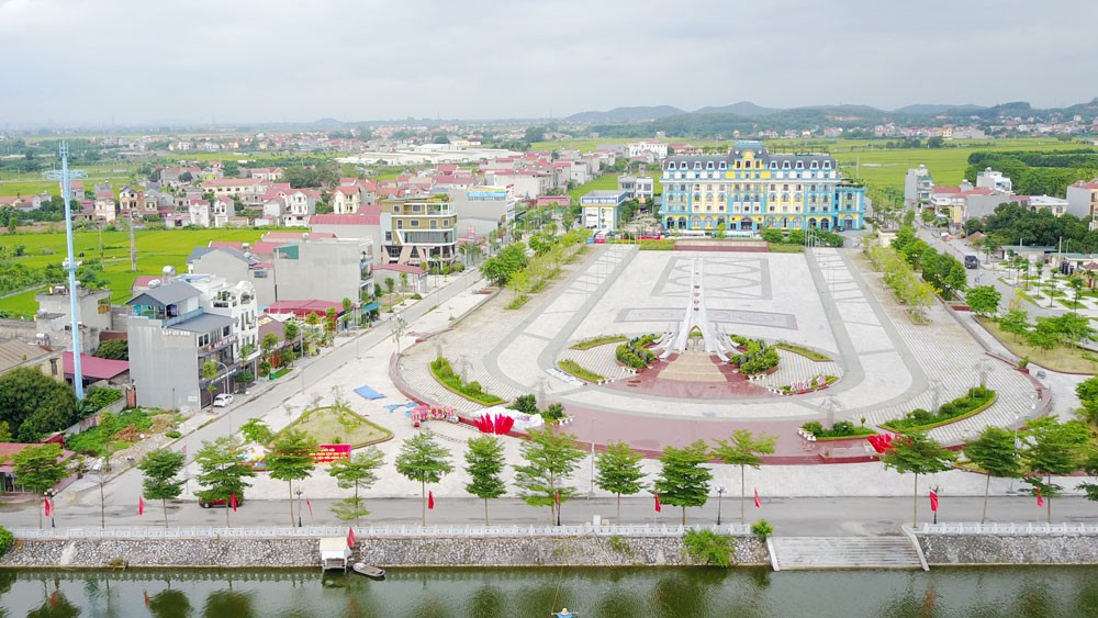 Diện mạo đô thị huyện Việt Yên ngày càng khang trang, phát triển. Ảnh: baobacgiang.com.vn