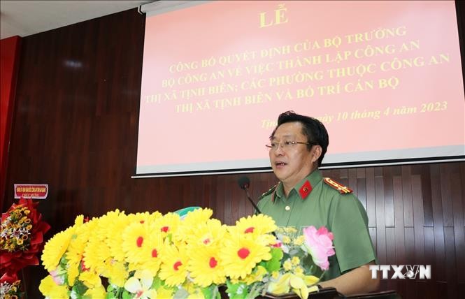 Thành lập Công an thị xã Tịnh Biên, An Giang